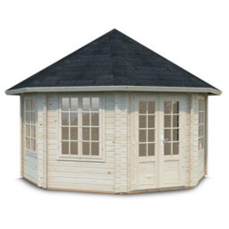 Palmako Palmako Hanna Pavilion Summer House - 4.2M Diameter - 44mm Wall Logs Double Glazed - thumbnail 4