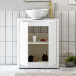 Royal Bathrooms Avenza 800mm Matt White Floor Standing Bathroom Vanity Unit 2 Door With Breeze Basin - thumbnail 5