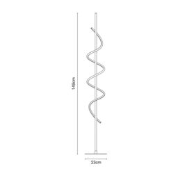 Inlight Hadston Spiral Matt Black Led Floor Lamp - thumbnail 7