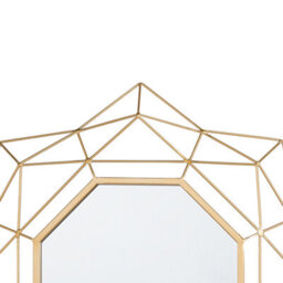 Beliani Octagonal Gold Wall Mirror 60Cm - Art Deco Hollywood Glam - thumbnail 4