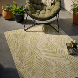 Green Leaf Large Indoor & Outdoor Rug, (L)150Cm X (W)200Cm - thumbnail 1