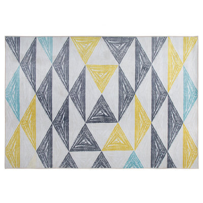 Beliani Retro Rug Kalen Grey 160 X 230 Cm - image 1