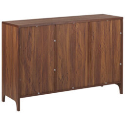 Beliani 3-Door Sideboard - Walnut Veneer, Brown, W118 X D40 X H81Cm - thumbnail 6