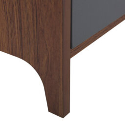 Beliani 3-Door Sideboard - Walnut Veneer, Brown, W118 X D40 X H81Cm - thumbnail 9
