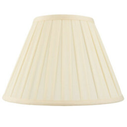 "22"" Tapered Drum Lamp Shade Cream Box Pleated Fabric Cover Classic & Elegant" - thumbnail 1