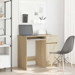 Berkfield Desk Sonoma Oak 86X49X76 Cm Engineered Wood - thumbnail 1