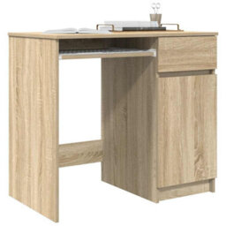 Berkfield Desk Sonoma Oak 86X49X76 Cm Engineered Wood - thumbnail 4