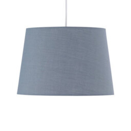 First Choice Lighting Grey Cotton 28Cm Tapered Cylinder Pendant Or Lamp Shade - thumbnail 2