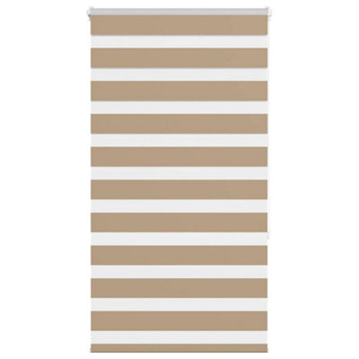 Berkfield Zebra Blind Sand Brown 70X150 Cm Fabric Width 65.9 Cm Polyester - image 1