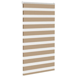 Berkfield Zebra Blind Sand Brown 70X150 Cm Fabric Width 65.9 Cm Polyester - thumbnail 3