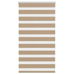 Berkfield Zebra Blind Sand Brown 70X150 Cm Fabric Width 65.9 Cm Polyester - thumbnail 1