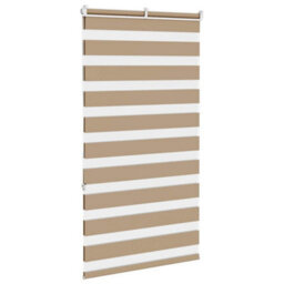Berkfield Zebra Blind Sand Brown 70X150 Cm Fabric Width 65.9 Cm Polyester - thumbnail 4