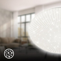 Briloner Led Ceiling Light Flush 1800Lm Starry Sky Effect 15W 278mm Hallway Bedroom White - thumbnail 4