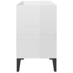 Berkfield Industrial Tv Cabinet With Metal Legs High Gloss White 69.5X30X50 Cm - thumbnail 5