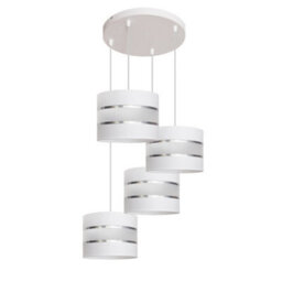 Luminosa Lighting Luminosa Helen Cluster Pendant Ceiling Light White, Silver 35Cm - thumbnail 1