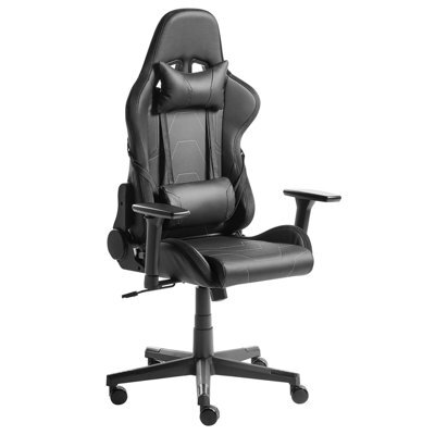 Beliani Gaming Chair Voltixa Faux Leather Black - image 1