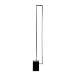 Darphe 129Cm Simple Rectangular Black Metal Led Floor Lamp With Foot Switch