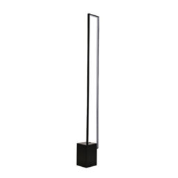 Darphe 129Cm Simple Rectangular Black Metal Led Floor Lamp With Foot Switch - thumbnail 3