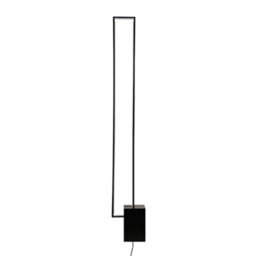 Darphe 129Cm Simple Rectangular Black Metal Led Floor Lamp With Foot Switch - thumbnail 2