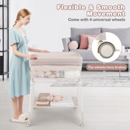 Gainoom Natural Diaper Changing Station Foldable Baby Changing Table - thumbnail 8