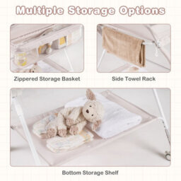 Gainoom Natural Diaper Changing Station Foldable Baby Changing Table - thumbnail 9