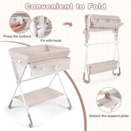 Gainoom Natural Diaper Changing Station Foldable Baby Changing Table - thumbnail 7
