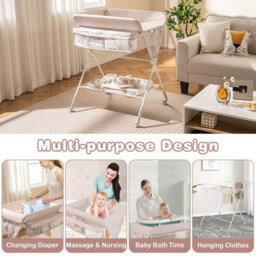 Gainoom Natural Diaper Changing Station Foldable Baby Changing Table - thumbnail 4