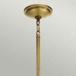Luminosa Lighting Luminosa Kichler Tollis Globe Pendant Ceiling Light Natural Brass & White - thumbnail 3