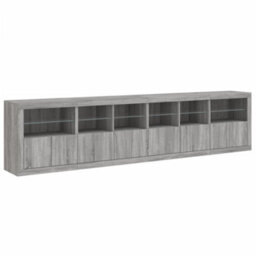 Berkfield Sideboard With Led Lights Grey Sonoma 283X37X67 Cm - thumbnail 6