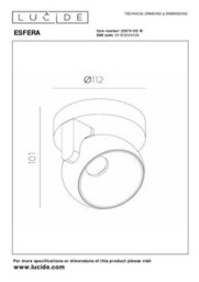Lucide Premium Esfera Ceiling Spotlight Diameter 11,2Cm Led Dim. 2700K - Grey Iron - thumbnail 4