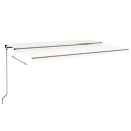 Berkfield Manual Retractable Awning 500X300 Cm Cream - thumbnail 3