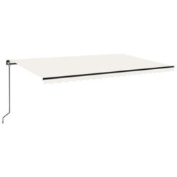 Berkfield Manual Retractable Awning 500X300 Cm Cream - thumbnail 2