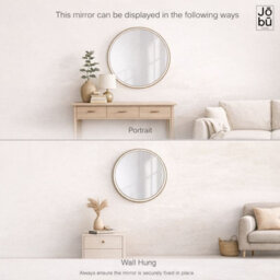 Jōbū Jobu Home - Gold 150Cm Round Wall Mirror - Steel Frame For Bedrooms, Hallways & Living Areas - Rei - thumbnail 7