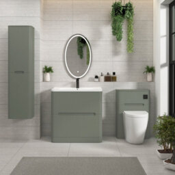 Royal Bathrooms Venice 600mm Sage Green Floor Standing Vanity Unit 2 Drawer With Ceramic Basin - thumbnail 3