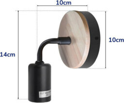Matt Black Antique Brass Effect Wired Wall Light 2 Pack Wall - thumbnail 3