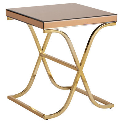 Orsina Elegant Square Table With Cross Legged Base For Sitting Areas, Stylish Decorative Bedside Table For Bedrooms - image 1