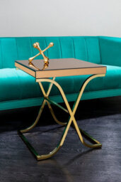 Orsina Elegant Square Table With Cross Legged Base For Sitting Areas, Stylish Decorative Bedside Table For Bedrooms - thumbnail 3