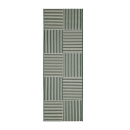 Melrose Eden Multistripe Green Abstract Design Pile Height 3mm Area Indoor Outdoor Runner Rug - 67/300Cm - thumbnail 6
