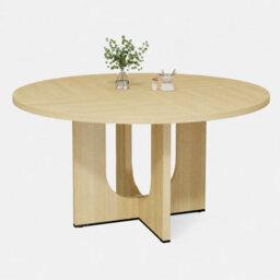 Matteo Farmhouse Round Dining Table - Oak Effect - Seats 4-6 - 120Cm Diameter Kitchen & Living Room Furniture - thumbnail 9