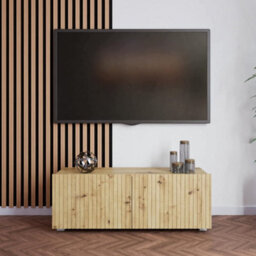 Arte Natural Charm With The Kolder Tv Cabinet 1000mm X 340mm X 410mm In Rustic Oak Artisan - thumbnail 2