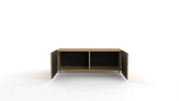 Arte Natural Charm With The Kolder Tv Cabinet 1000mm X 340mm X 410mm In Rustic Oak Artisan - thumbnail 5