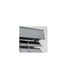 50mm Slat Grey Grained Faux Wood Venetian Blind With Strings 150Cm Drop - 105Cm - thumbnail 4