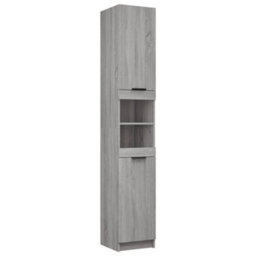 Berkfield Stylish 5 Piece Bathroom Cabinet Set Grey Sonoma Engineered Wood - thumbnail 6