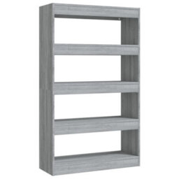 Vidaxl Book Cabinet/room Divider Grey Sonoma 80X30X135 Cm Engineered Wood Book Cabinets - thumbnail 1