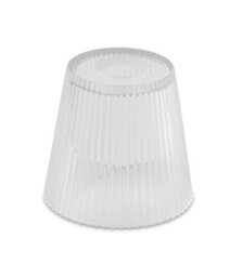 Lighting Supermarket Silver Arch Table Lamp With Mandalay Ribbed Clear Glass Shade - thumbnail 5