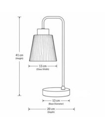 Lighting Supermarket Silver Arch Table Lamp With Mandalay Ribbed Clear Glass Shade - thumbnail 6