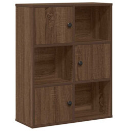 Berkfield Durable Bookcase Brown Oak 60X24X76.5 Cm Engineered Wood