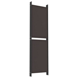 Berkfield 6-Panel Room Divider Brown 300X180 Cm Fabric - thumbnail 6