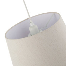 Happy Homewares Light Beige Natural Linen Fabric Lamp Shade With White Cotton Lining - thumbnail 5