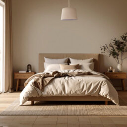 Happy Homewares Light Beige Natural Linen Fabric Lamp Shade With White Cotton Lining - thumbnail 6